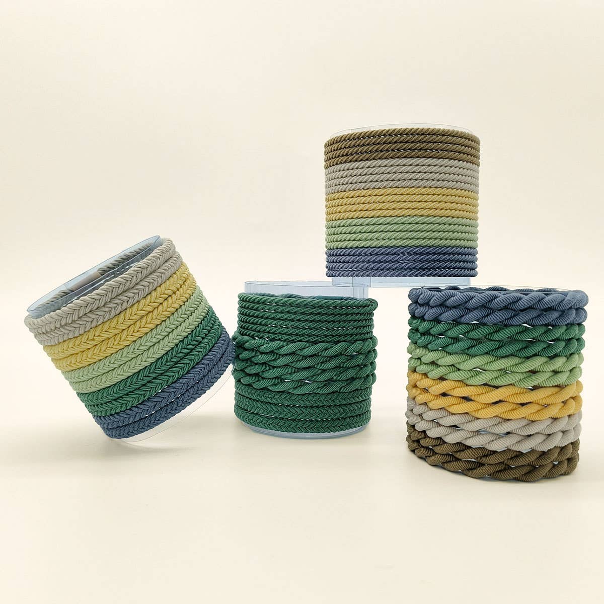 10PCS BRAIDED CORD SUPER STRETCHY ELASTIC HAIR TIE_CWAHA0331