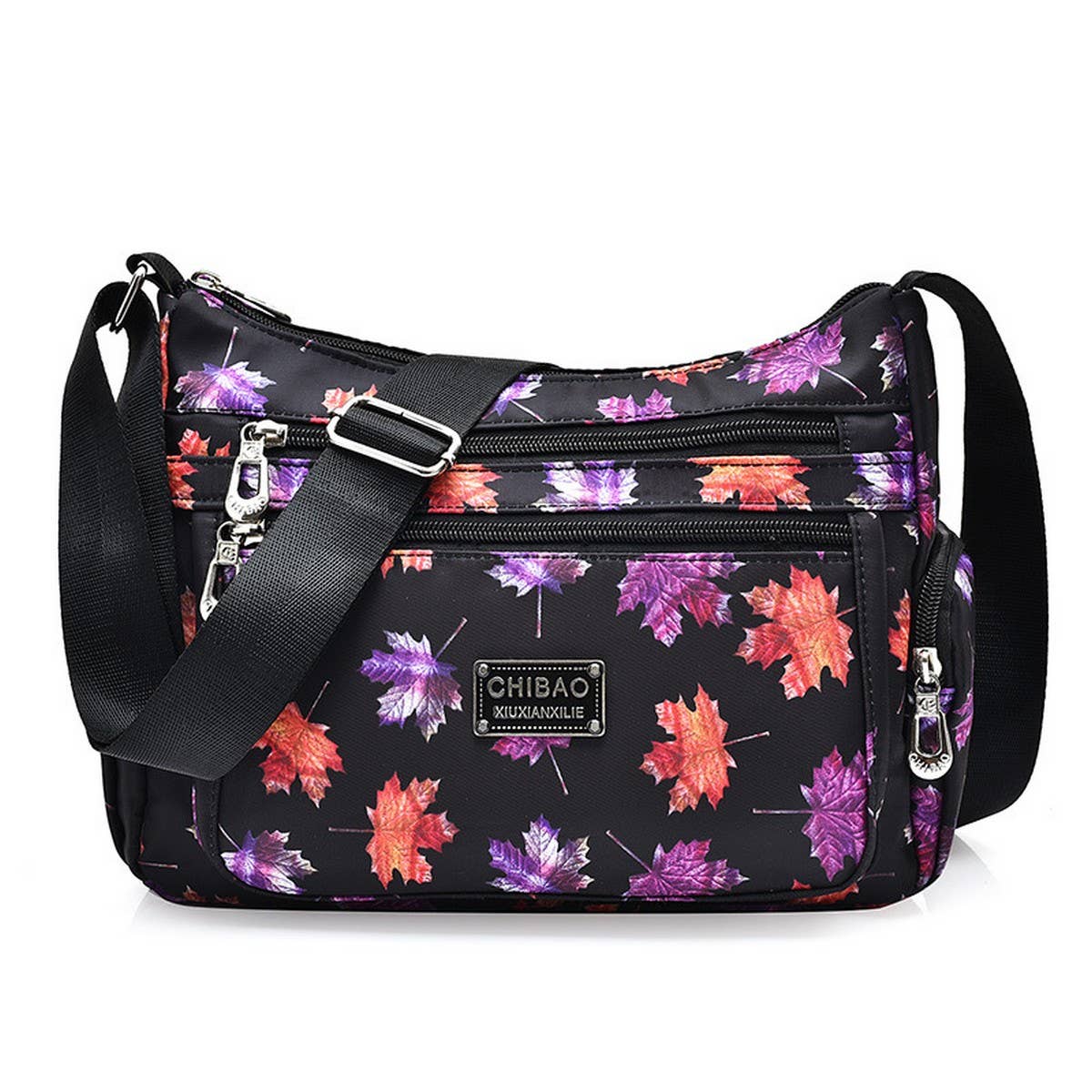 NYLON CANVAS PRINTED CROSSBODY SHOULDER BAG_CWASC1738