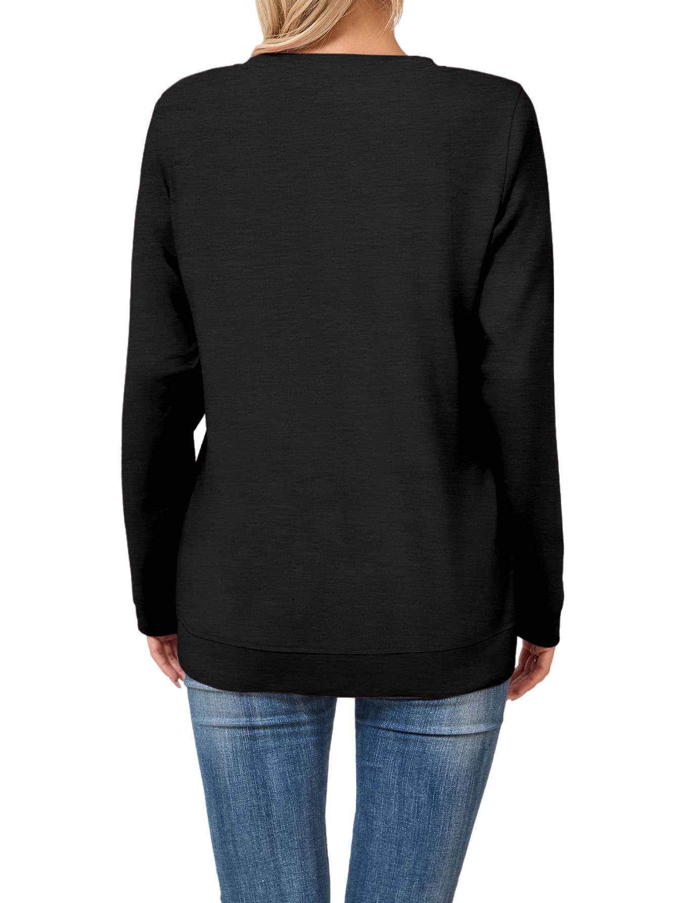 SOLID COLOR CASUAL CREWNECK COMFORTABLE T-SHIRT