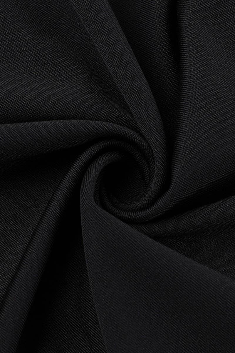 CWDMD4234_THREE-DIMENSIONAL FLOWER HIGH COLLAR DRESS