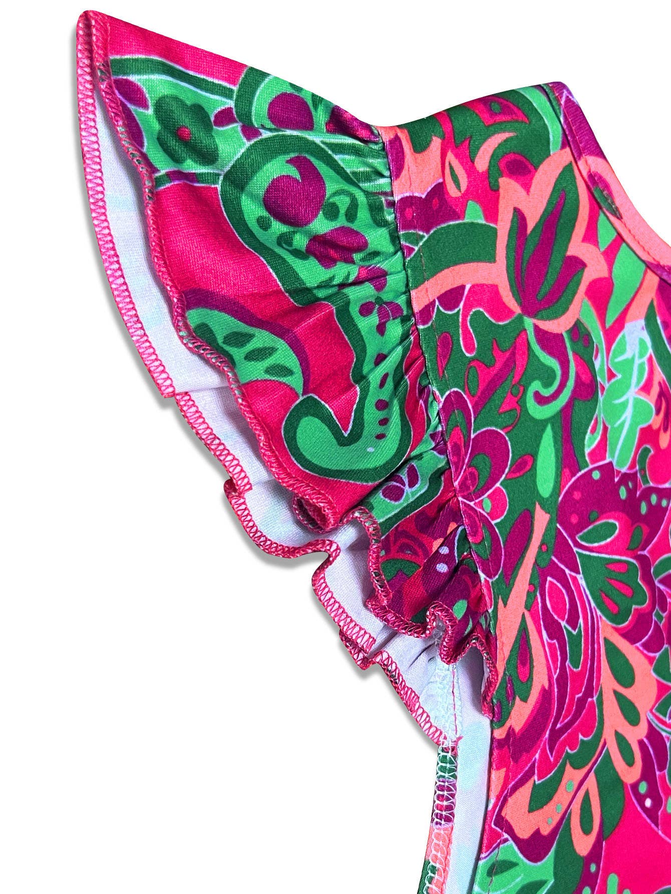 Feifei sleeve printe cinched waist lace-up dress