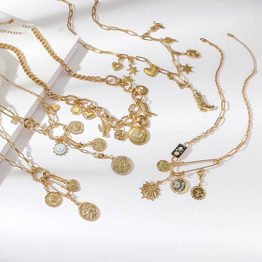 FASHION ORIGINAL DESIGN MULTI-PENDANT NECKLACE_CWAJE2830