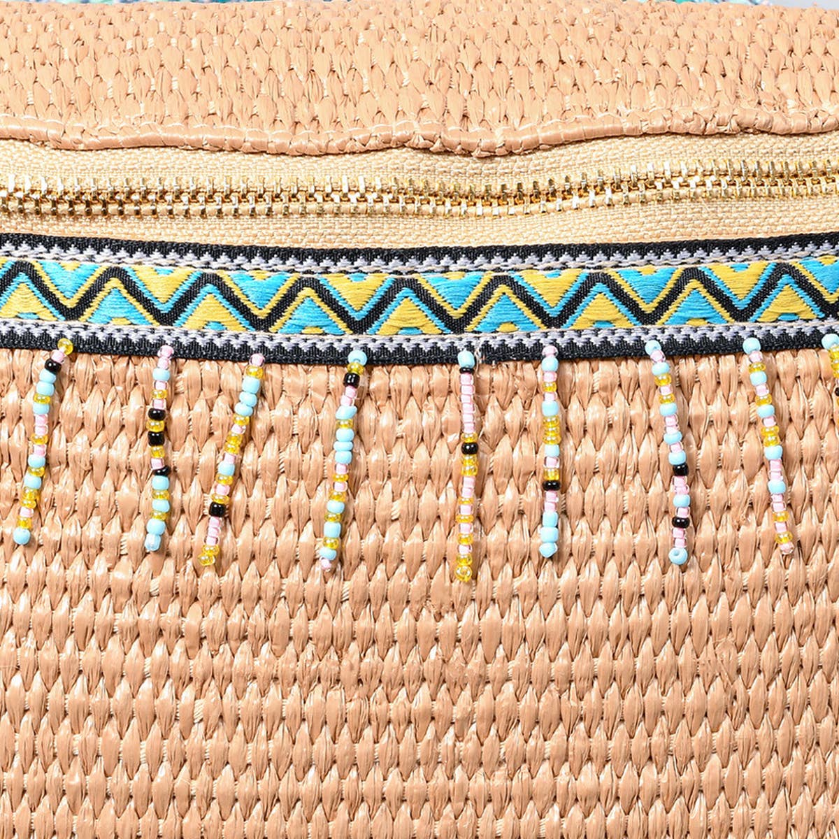 WOMEN ALL-MATCH STRAW WOVEN CHEST BAG_CWAB2003