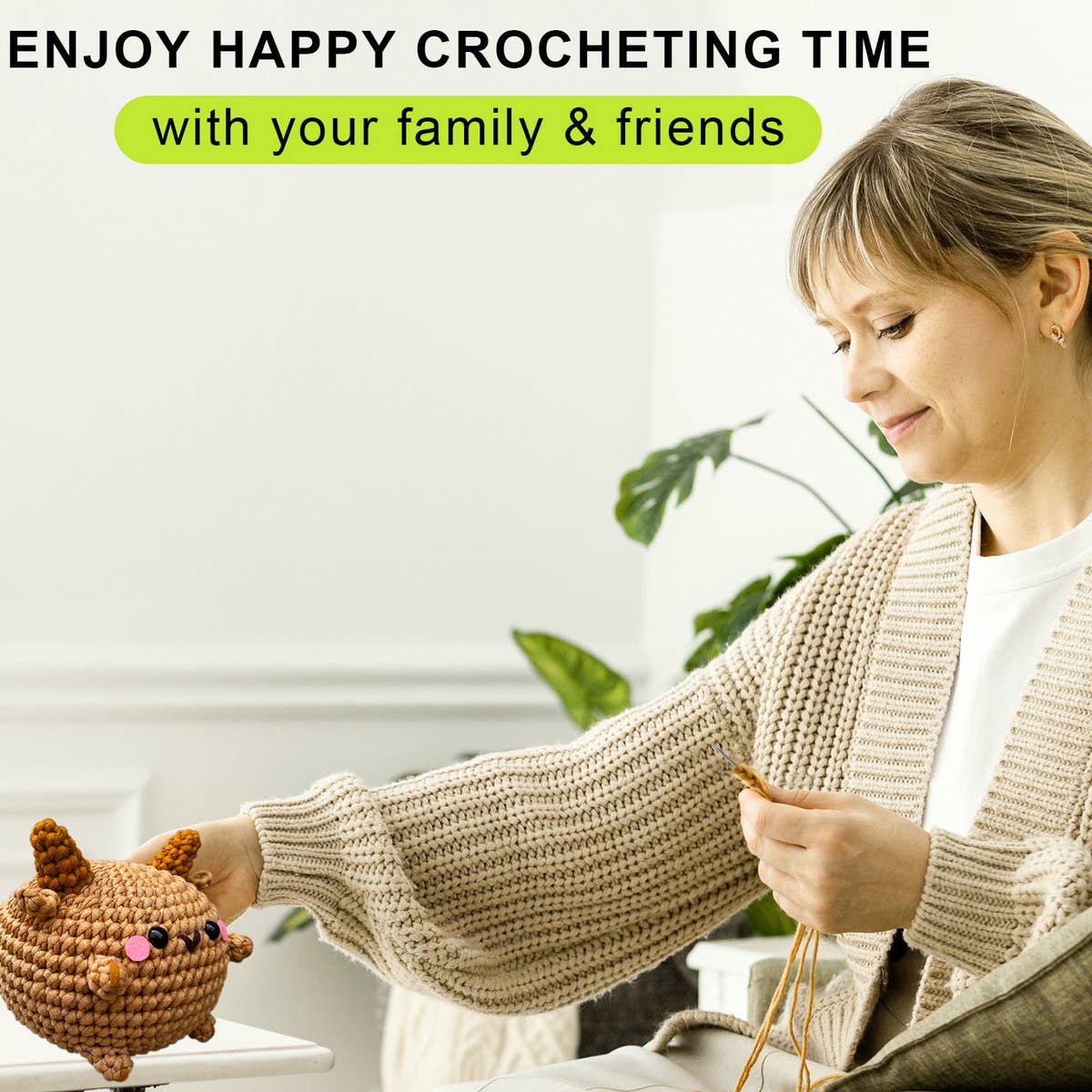 LAMB CROCHET DOLL MATERIAL KIT