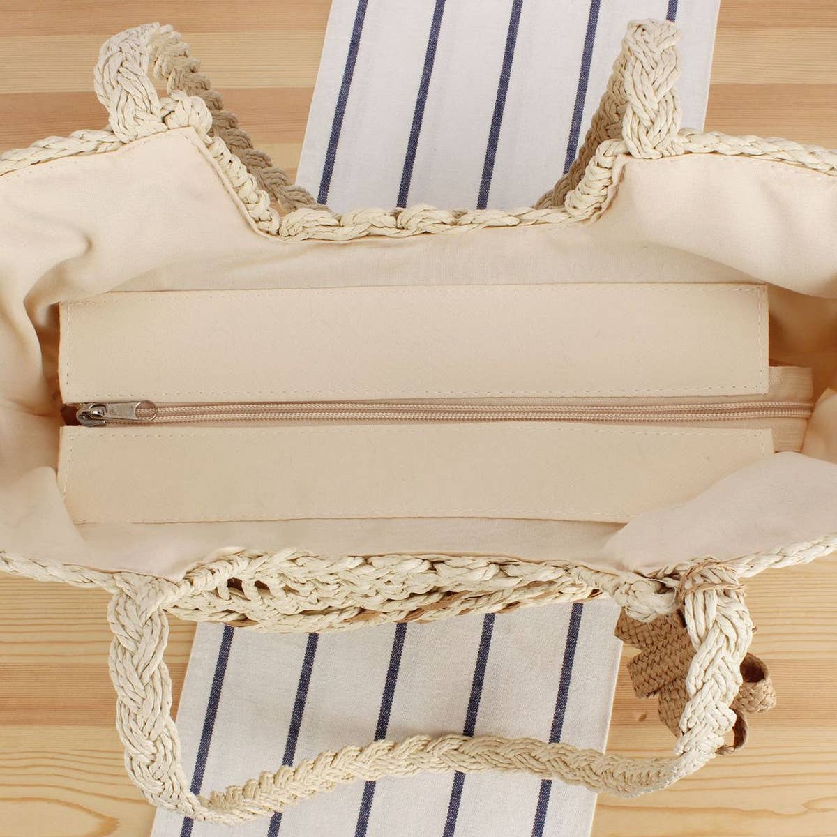 SEASIDE AND BEACH TRAVEL SIMIAN STYLE STRAW BAG_CWAB2015