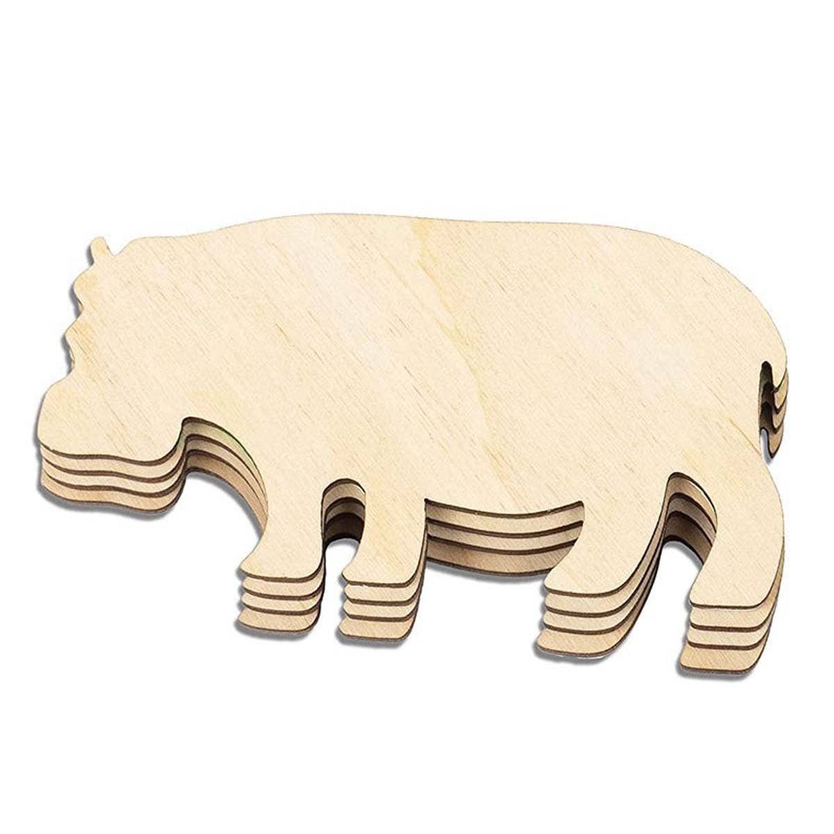 CWASC2676_JUNGLE ANIMAL HANDMADE DIY WOODEN CRAFTS