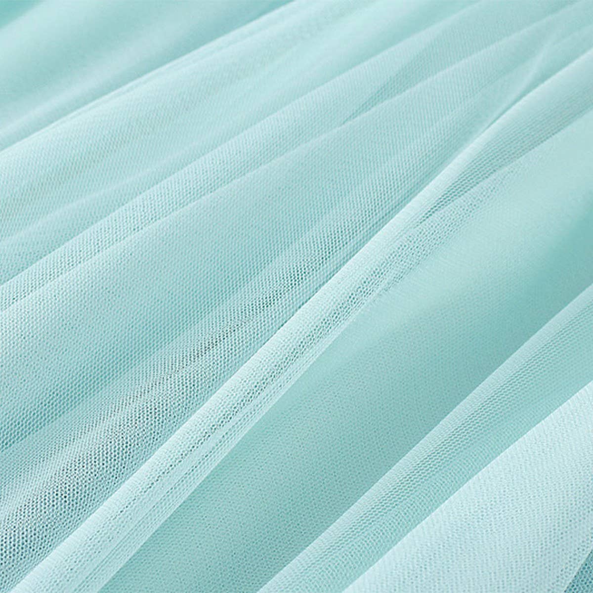 High-Waist Tulle A-Line Pleated Midi Skirt