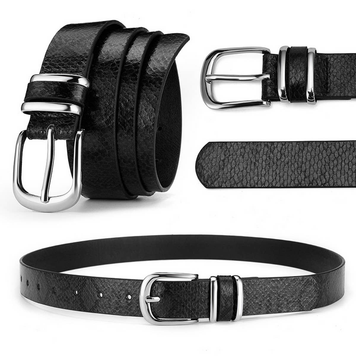 VINTAGE SERPENTINE WOMEN'S PIN BUCKLE BELT