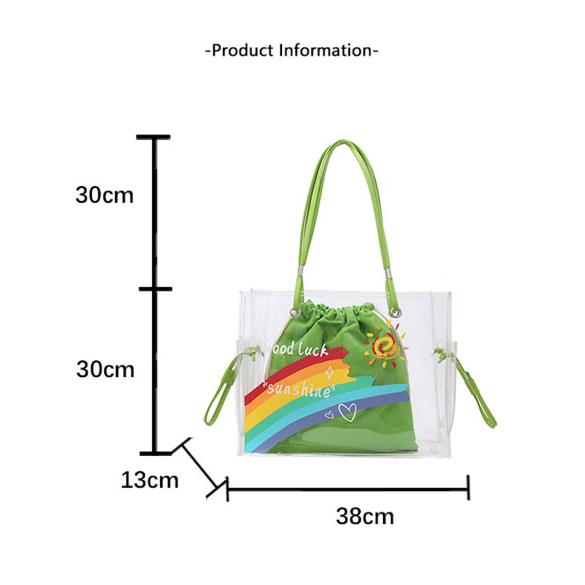 Fashionable pvc transparent jelly tote bag