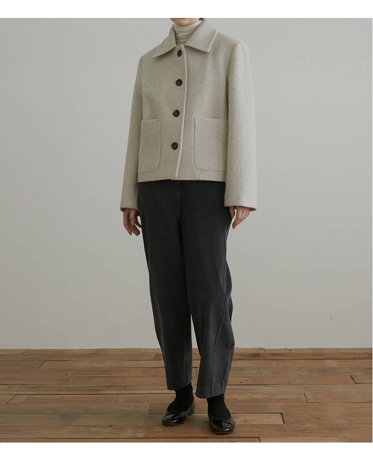 LOOSE COMFORTABLE HIGH-WAISTED CORDUROY PANTS