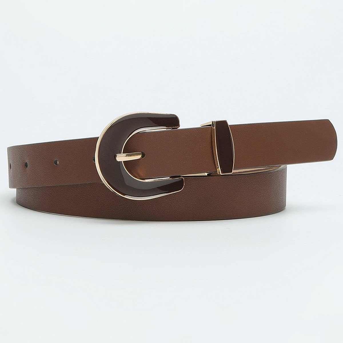 WOMEN NEW FASHION SOLID COLOR PIN BUCKLE BELT_CWABE0360