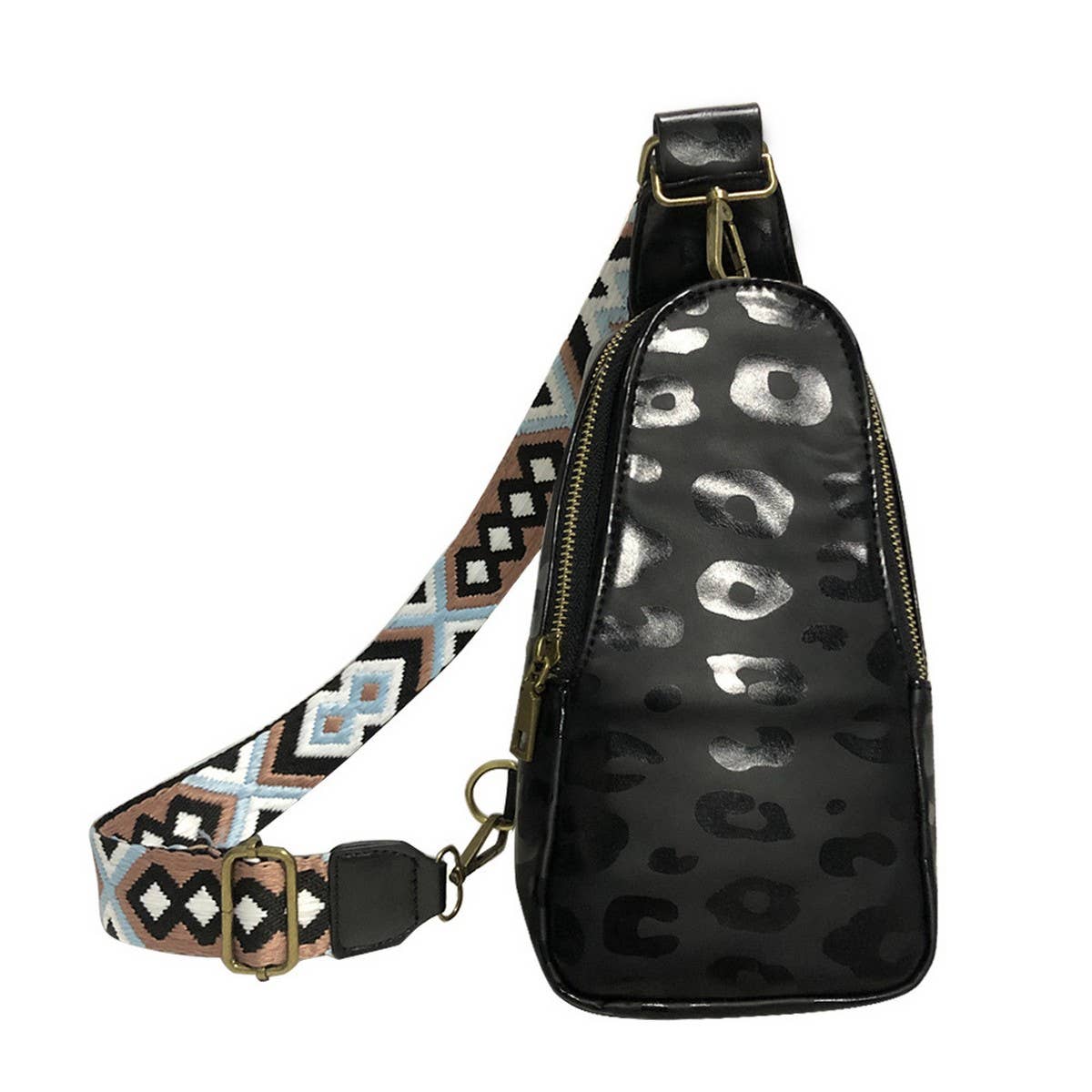 LEOPARD PRINT OUTDOOR SPORT BACKPACK CROSSBODY BAG_CWAB1398