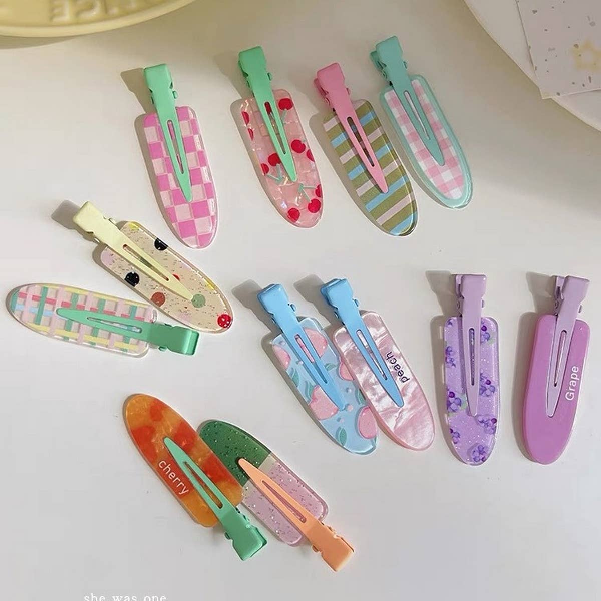 Jelly Color No-Crease Hair Clip - Cute Makeup Pin_CWAHA1373