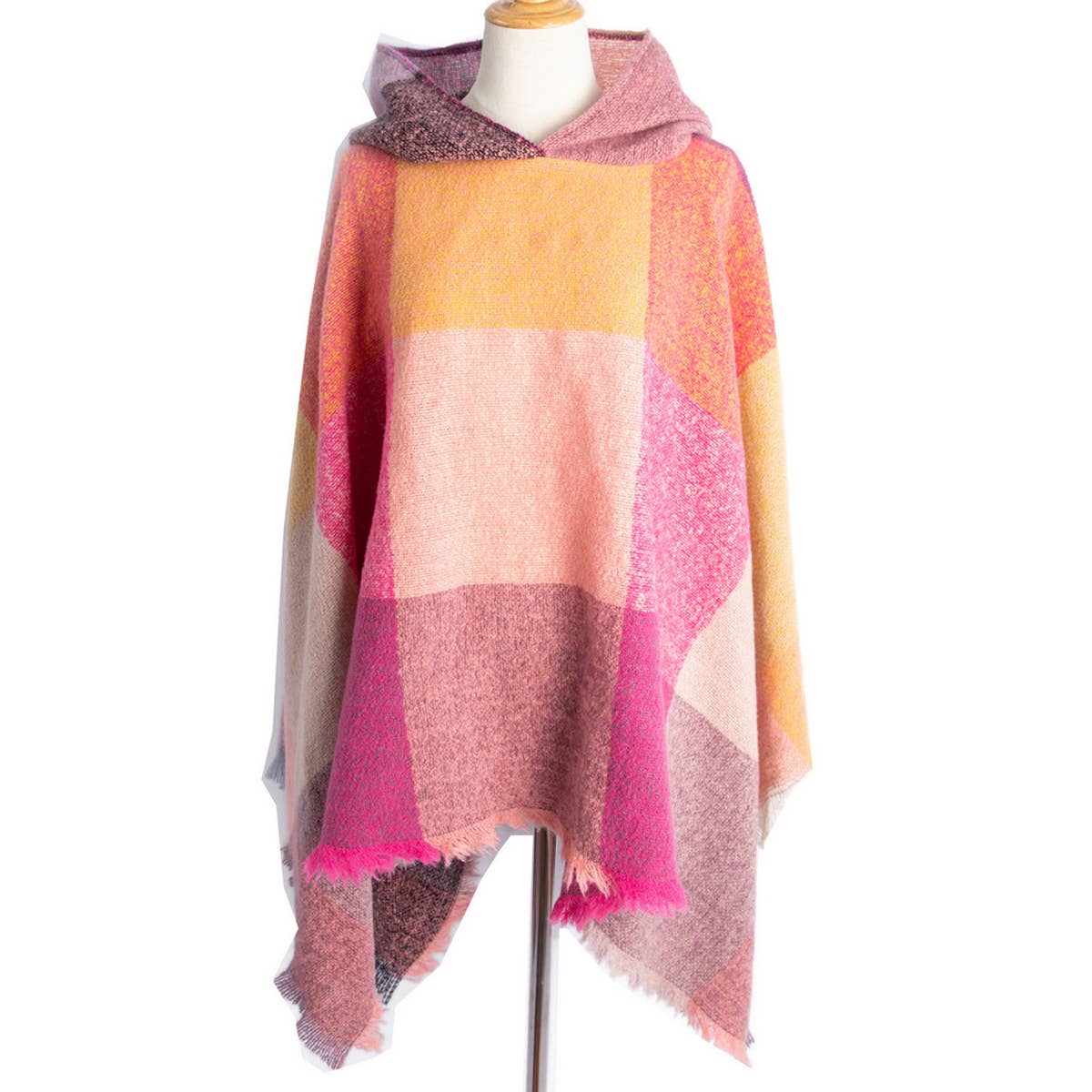 2024 NEW LARGE PLAID CAPE SHAWL_CWASC1207