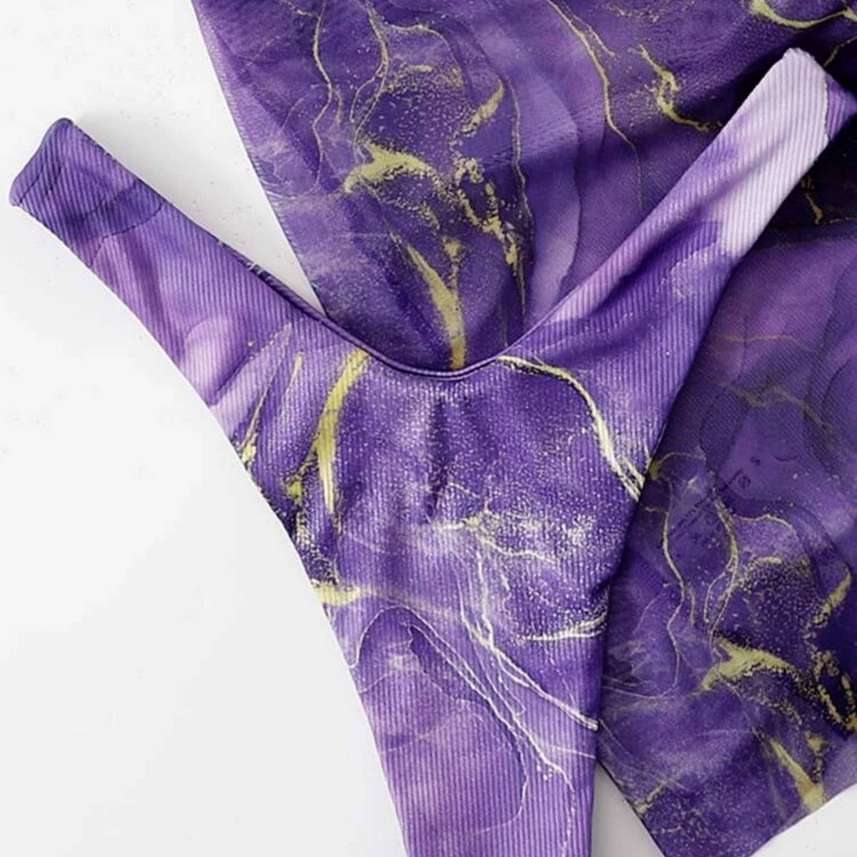 Marble Print Bikini Set - Sexy 3 Piece Swimsuit