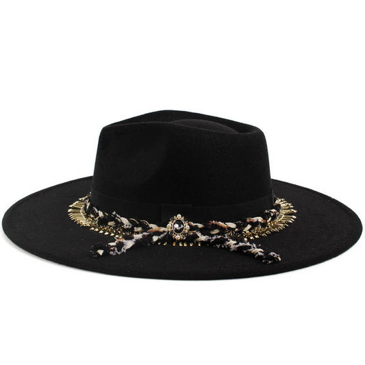 BRITISH STYLE AUTUMN AND WINTER WARM HAT JAZZ HAT_CWAH1880