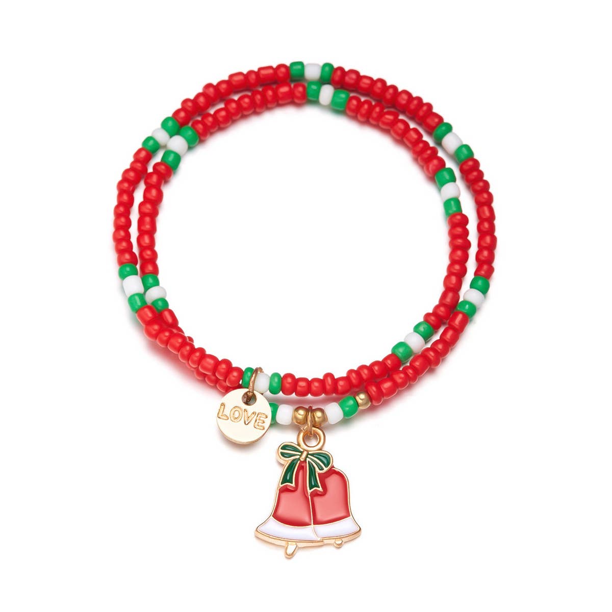 SANTA CLAUS OIL DROP BEADED BRACELET