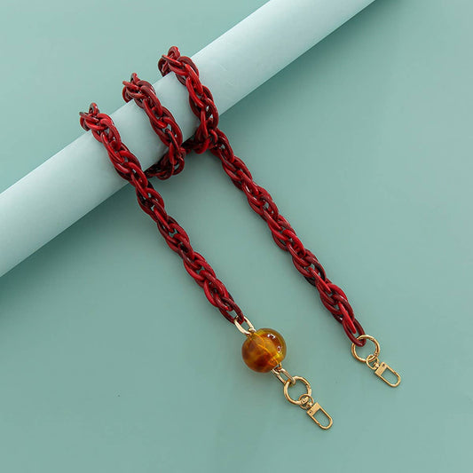 Resin Acrylic Large Lantern Beads Bag Chain Strap_CWMM5106