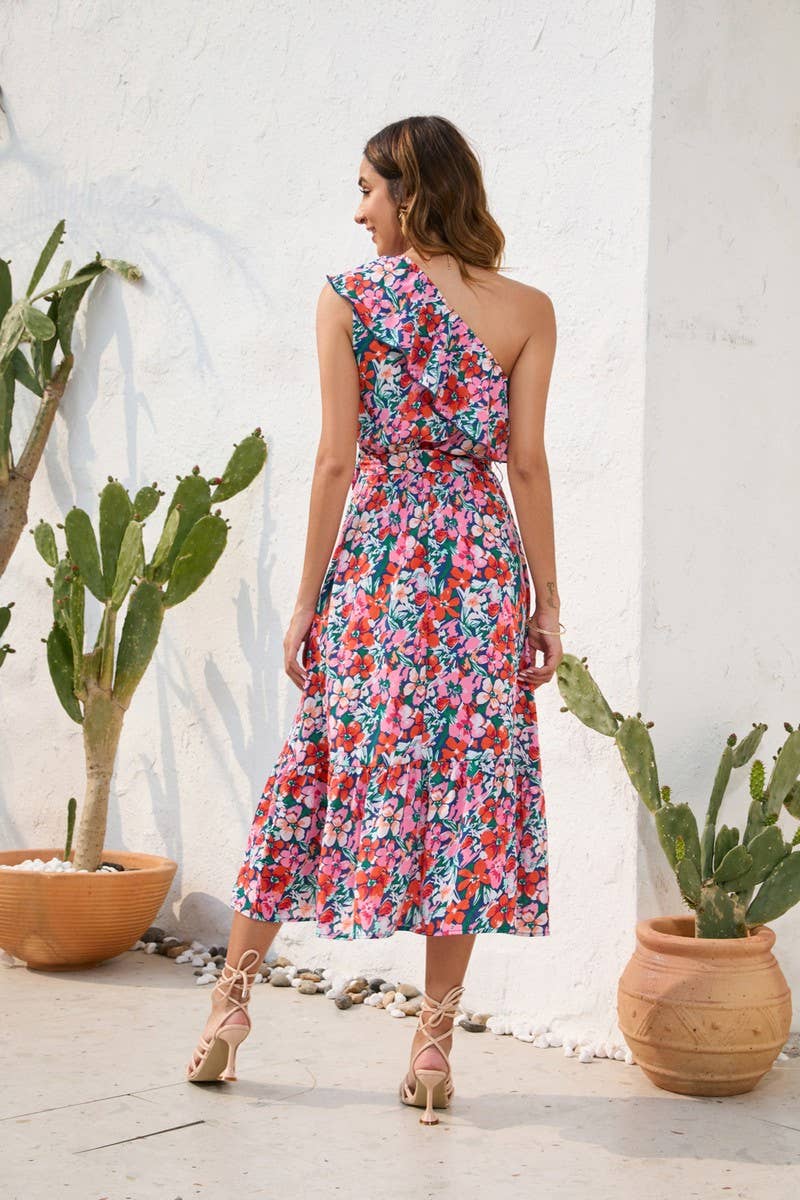 CWDMD2142_PRINTED DRESS WITH STRAPPY SHOULDERS