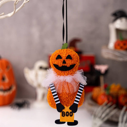 CWMM10240_HALLOWEEN PUMPKIN GHOST BLACK CAT HANGING DECOR