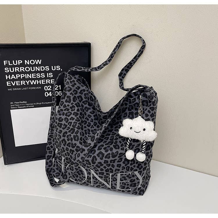 Leopard print large-capacity single-shoulder bag