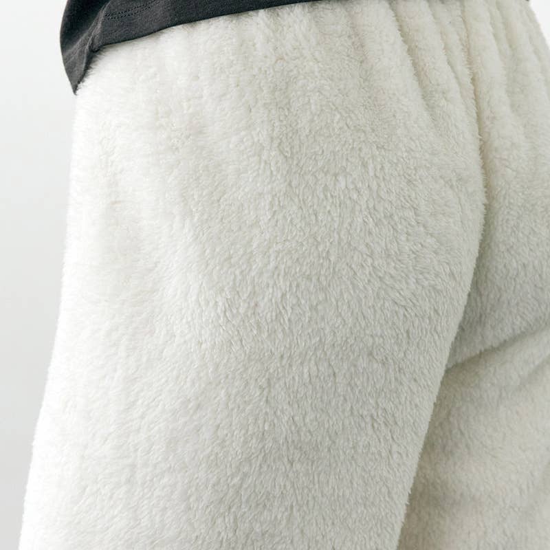 ELASTICATED PAJAMA PANTS WITH FLOUNDERED FEET