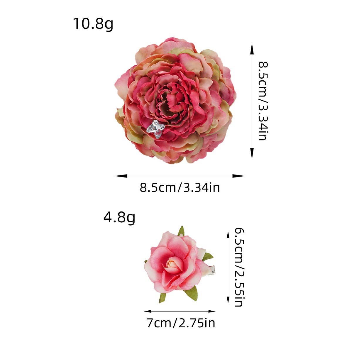 ARTIFICIAL FLOWER ROSE BEAUTIFUL HAIRPIN_CWAHA1506