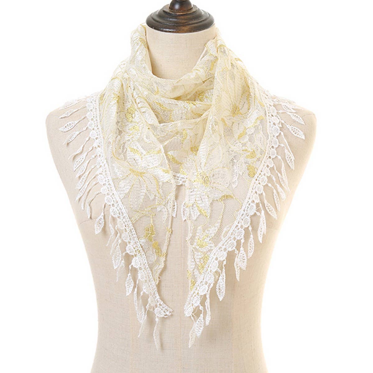 FASHIONABLE THIN LACE COLORED SCARF VEIL