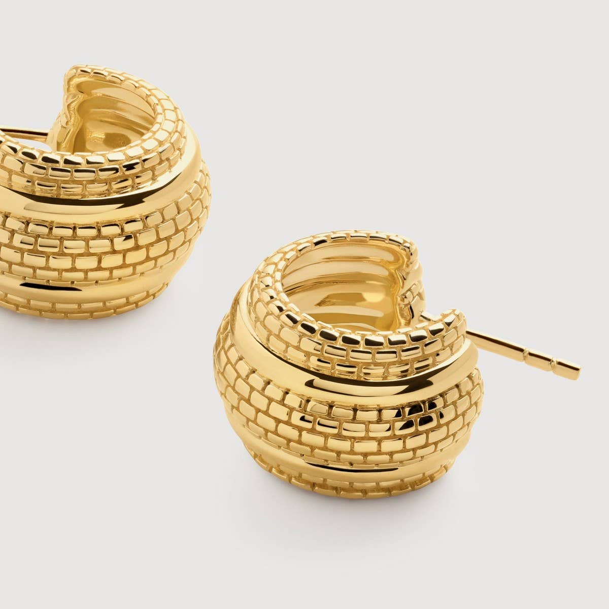Trendy Irregular Geometric 18K Gold Plated Studs