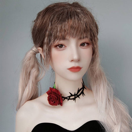 HALLOWEEN GOTH VAMPIRE ROSE NECKLACE