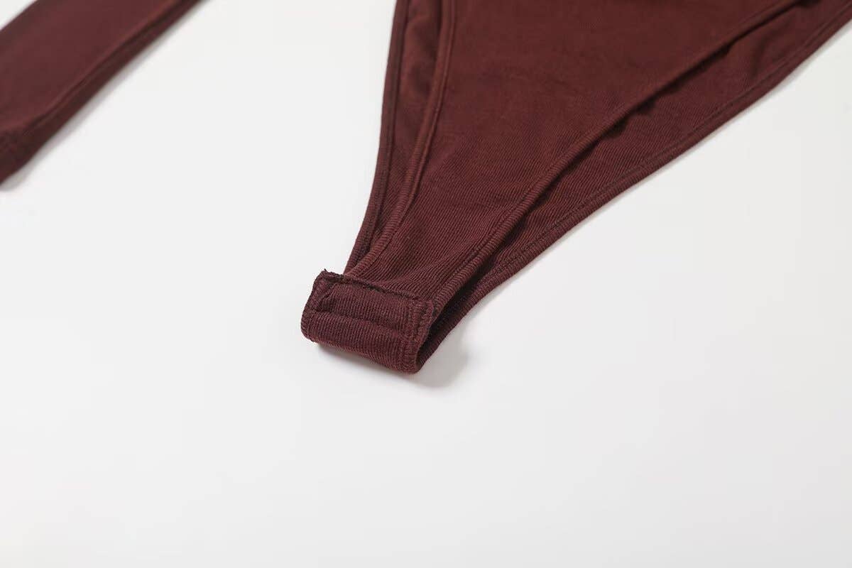 Round-neck single-breasted long-sleeved jumpsuit