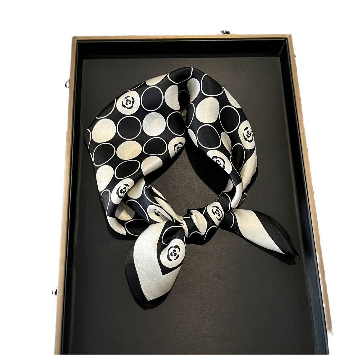 Silk Square Scarf ? 100% Mulberry, Chic Hair Tie