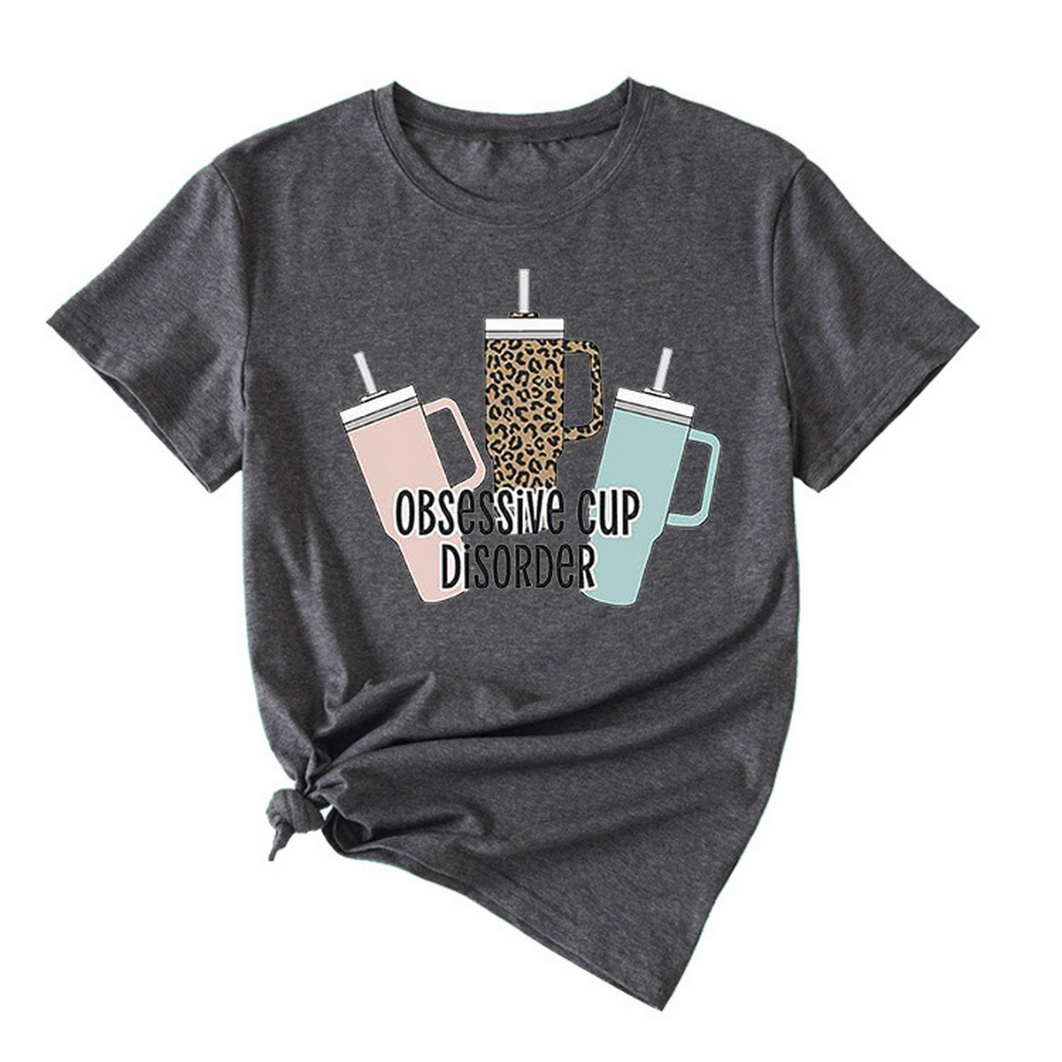 Casual Crew Neck Tee ??Coffee Lover Design_CWTTS1494