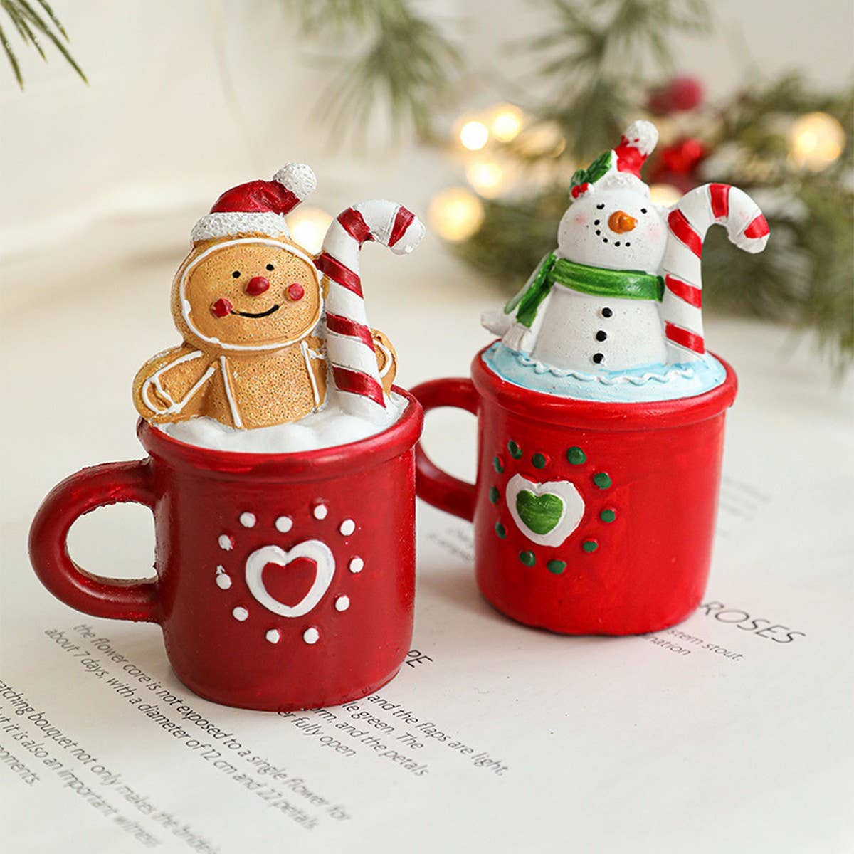 Cartoon Resin Santa Mug Christmas Table Decor_CWMM9755