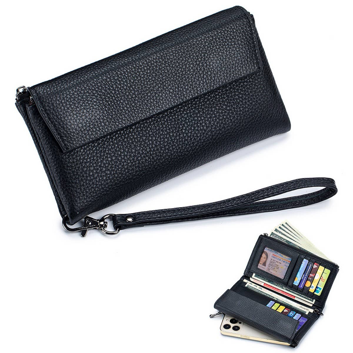 FASHIONABLE AND VERSATILE SOFT LEATHER LONG WALLET_CWAB3796