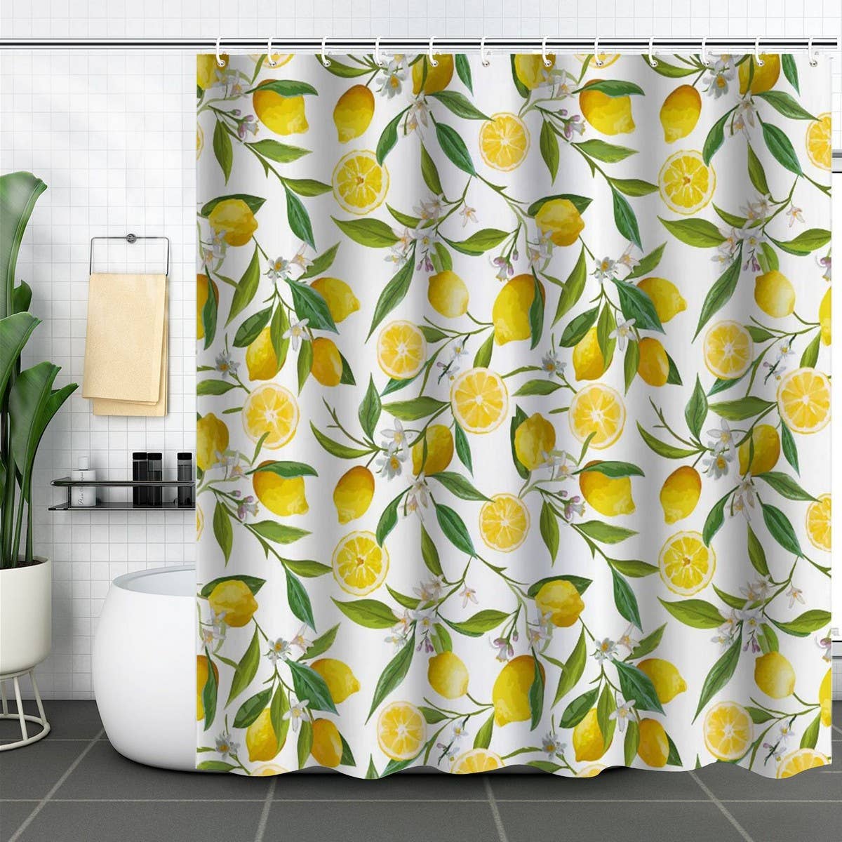 DIGITAL PRINTING FRUIT ISOLATION SHOWER CURTAIN