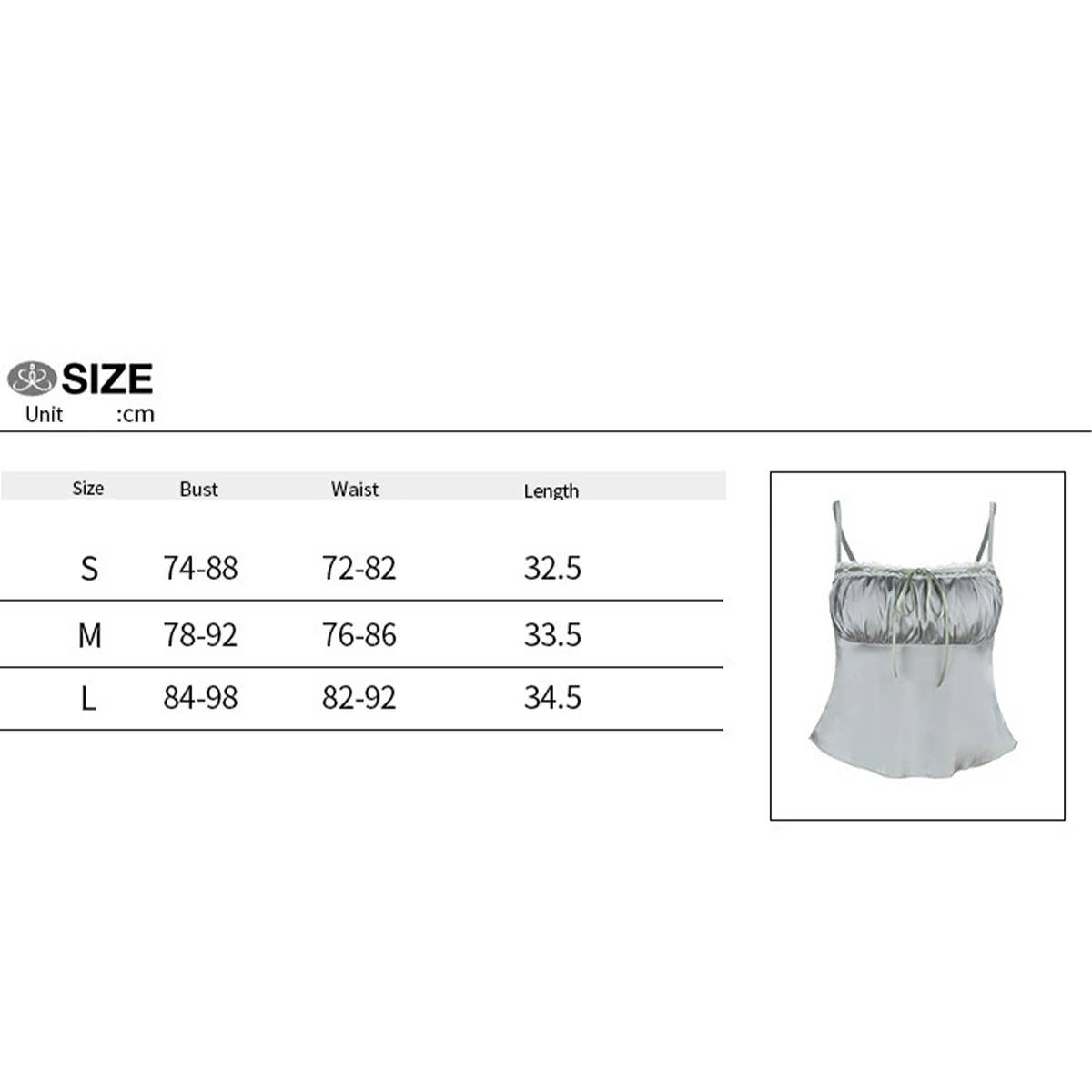 Sexy drawstring satin casual pleated tank top