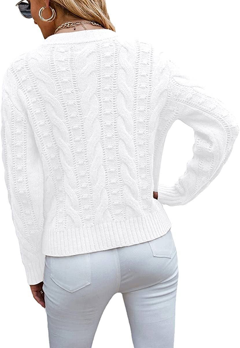 CWOSWL0815_ Long Sleeve Loose Neck Pullover Sweater