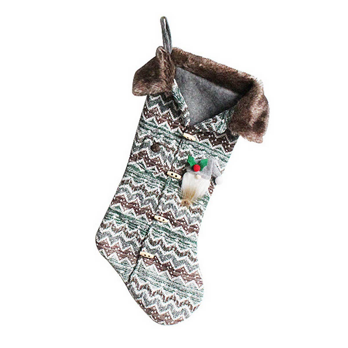 CREATIVE KNITTED CHRISTMAS STOCKING CANDY BAG