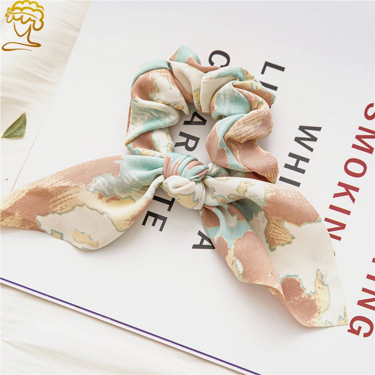RETRO TIE-DYE RABBIT EARS LARGE INTESTINE HAIR TIE_CWAHA0839