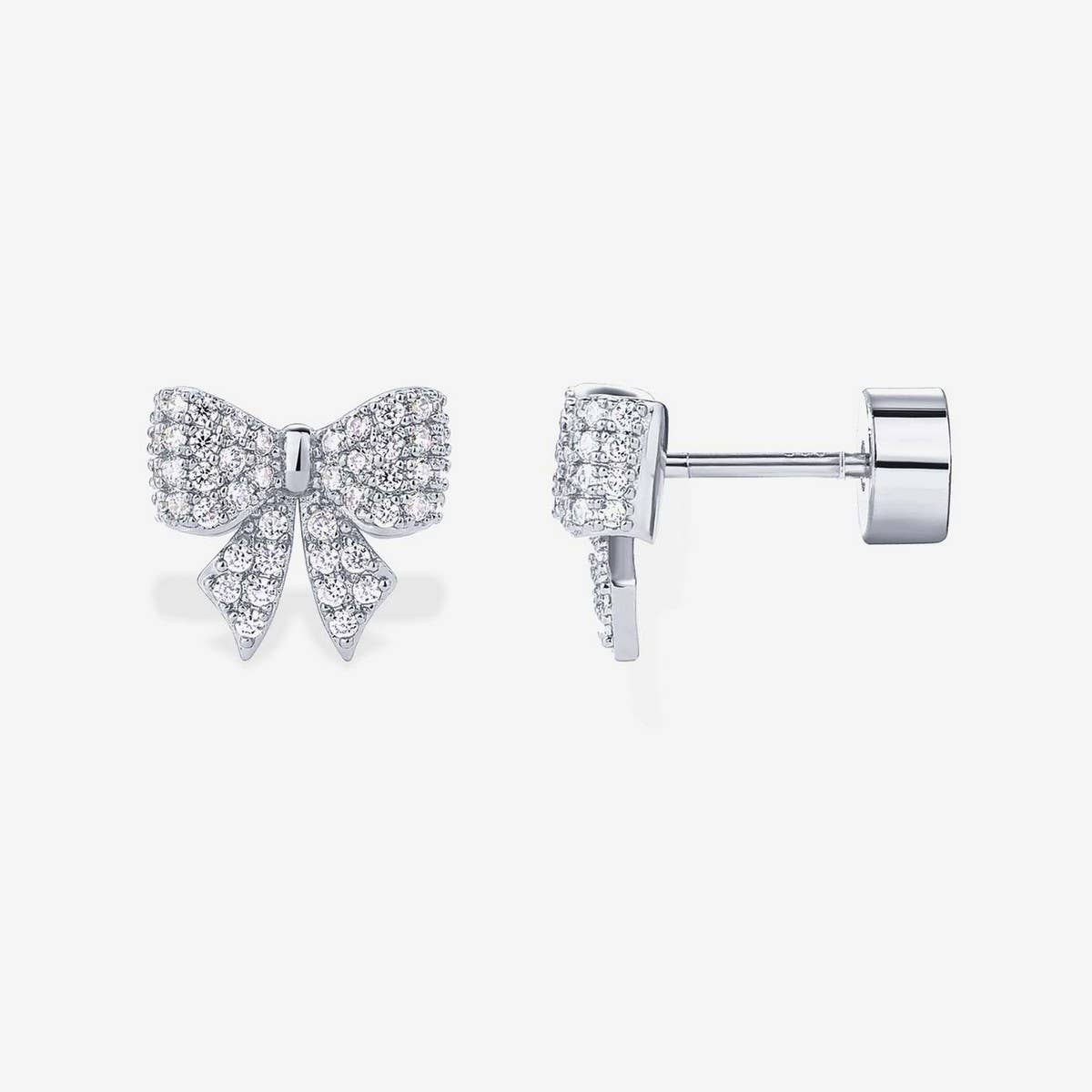 Elegant Flower Zircon 18K Gold Stud Earrings