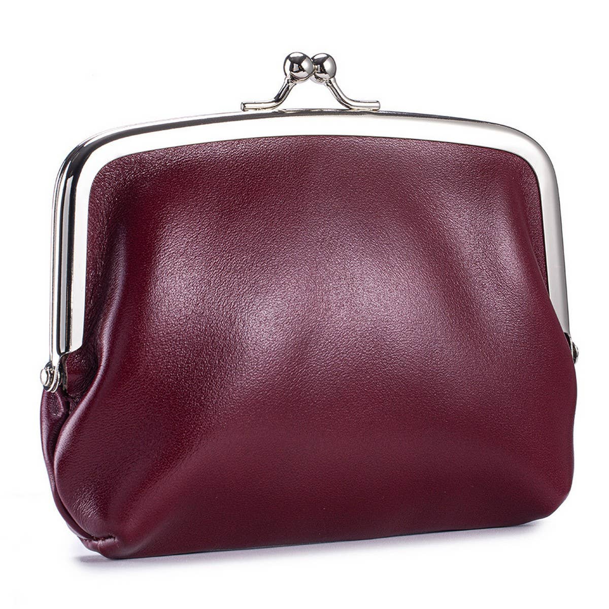 Vintage Leather Coin Wallet ? Double Clip Pouch_CUAB00386