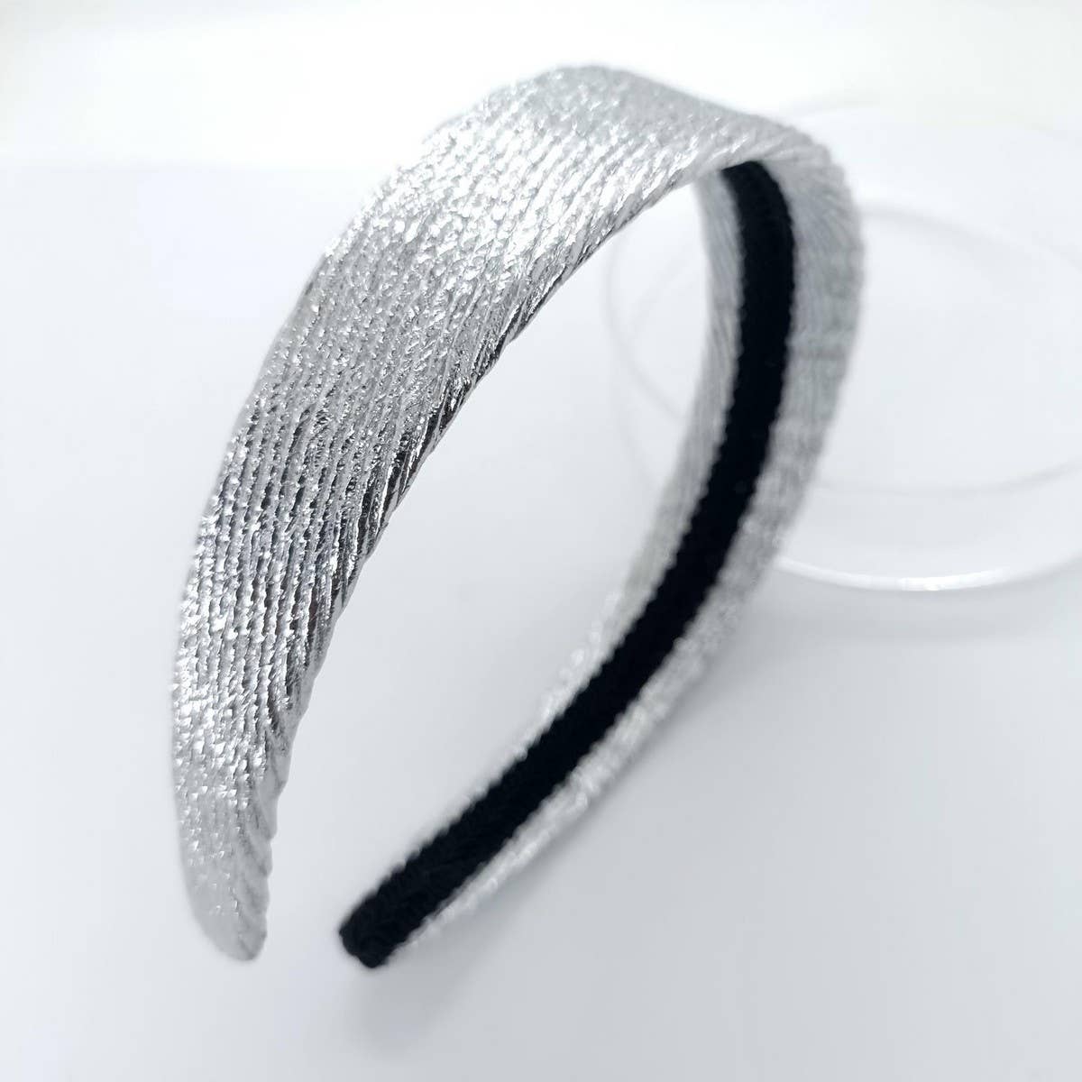 Metallic Ruched Wave PU Headband, Palace Style