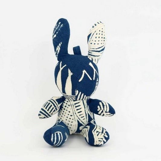 Hand-Dyed Indigo Bunny Plush Charm