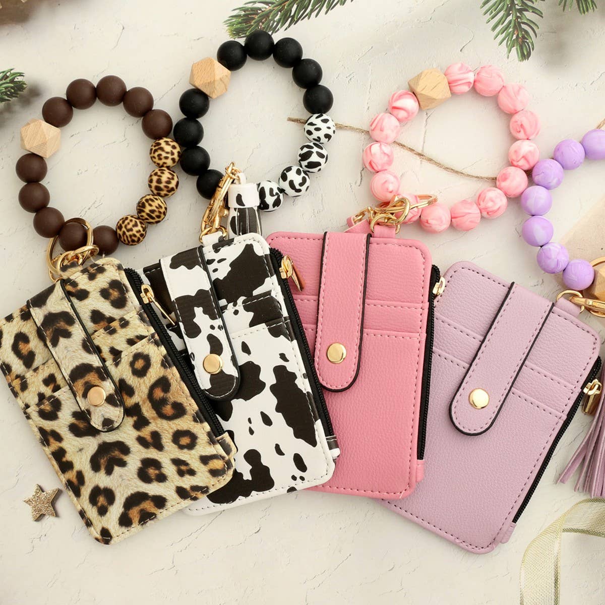 Silicone Wristlet Keychain Card Holder Wallet