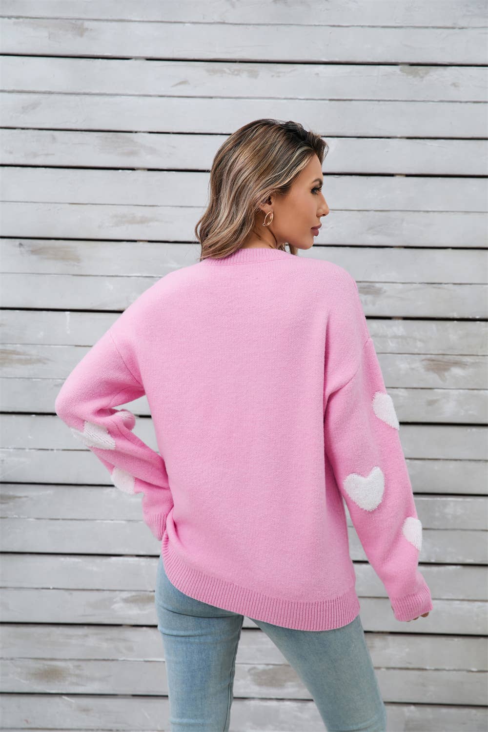 VALENTINE'S DAY LOVE LONG-SLEEVED KNIT SWEATER