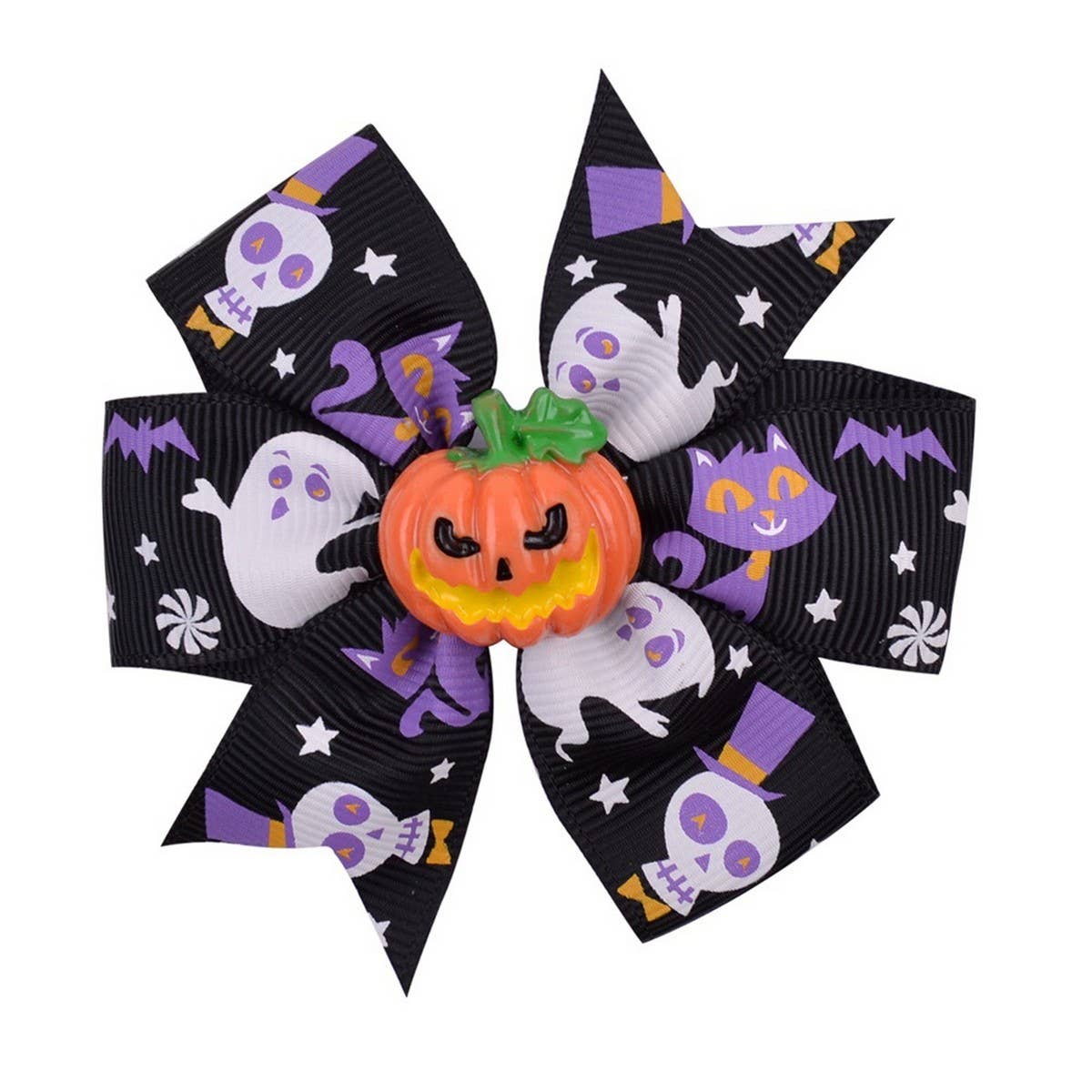 Bat Bow Hair Clip Halloween Party Accessory_CWAHA6685