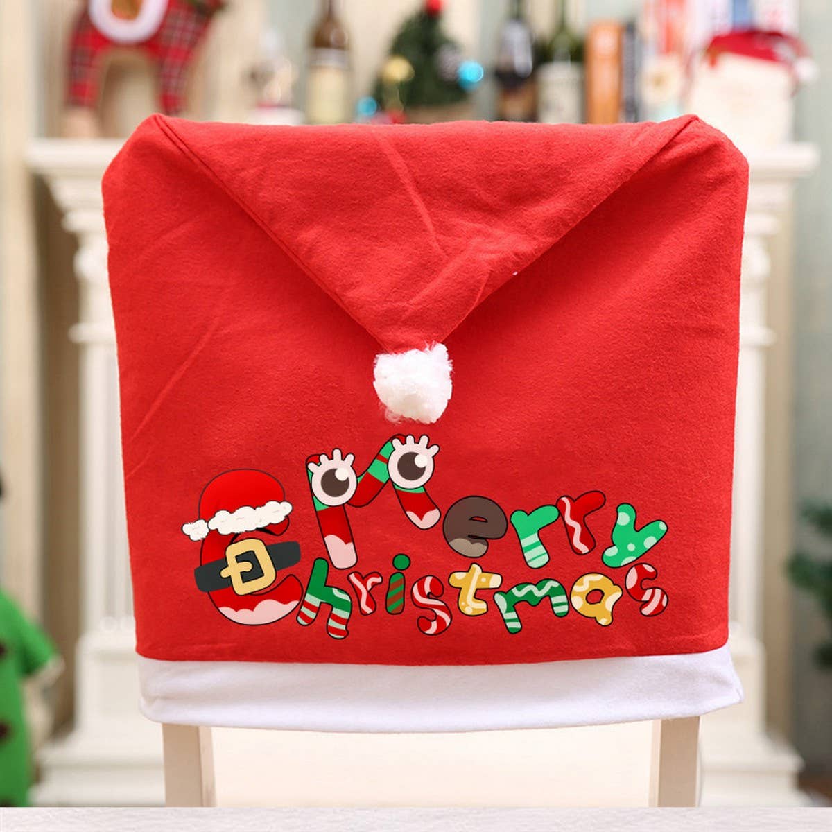 CWMM9666_CHRISTMAS CHAIR PRINTING LETTER SET CHAIR COVER