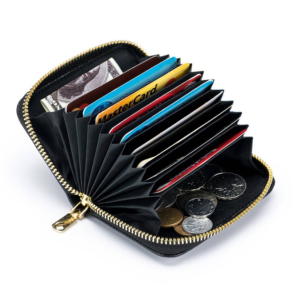 SMALL HEAD LAYER COWHIDE LEATHER PICKUP CARD BAG_CWAB3875