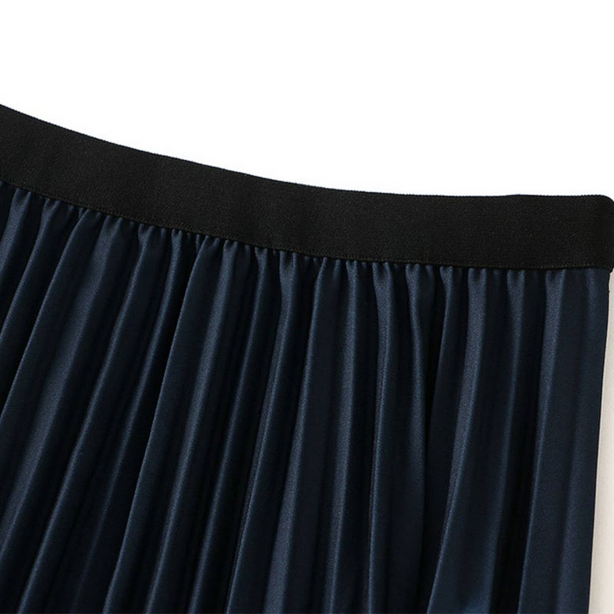 Gradient Print Pleated A-Line Flowy Midi Skirt